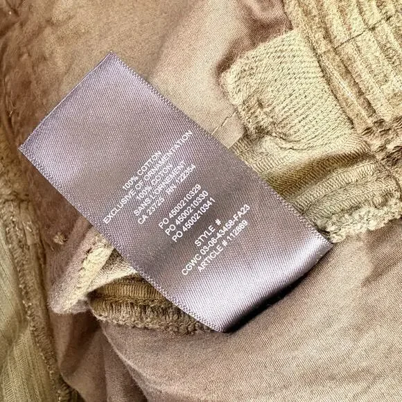 Aritzia TNA High Rise Straight Leg Corduroy Trousers | Green Size 12 - Picture 3 of 8